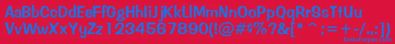 InadonsskRegular Font – Blue Fonts on Red Background