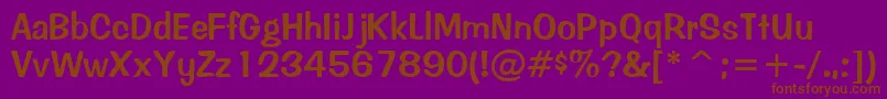 Police InadonsskRegular – polices brunes sur fond violet