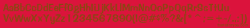 フォントInadonsskRegular – 赤い背景に茶色の文字