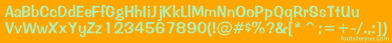 InadonsskRegular Font – Green Fonts on Orange Background