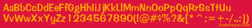 InadonsskRegular Font – Orange Fonts on Red Background