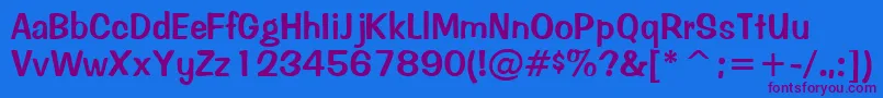 InadonsskRegular Font – Purple Fonts on Blue Background