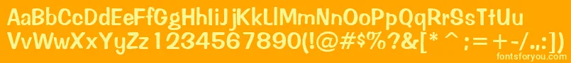 InadonsskRegular Font – Yellow Fonts on Orange Background