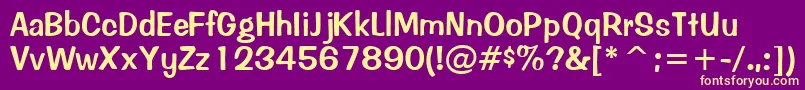 InadonsskRegular Font – Yellow Fonts on Purple Background