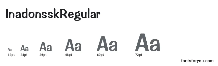InadonsskRegular Font Sizes