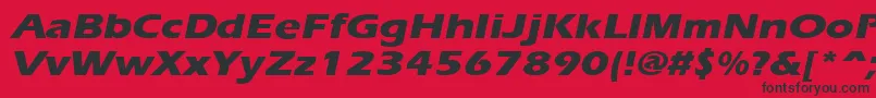 ErgoeextraboldexpandedItalic Font – Black Fonts on Red Background