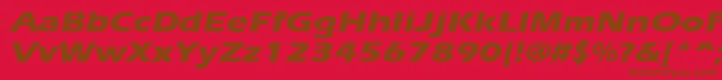 ErgoeextraboldexpandedItalic Font – Brown Fonts on Red Background