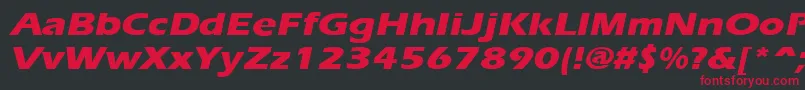 More about ErgoeextraboldexpandedItalic Font ErgoeextraboldexpandedItalic Font – Red Fonts on Black Background