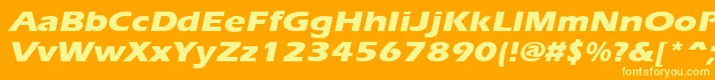 fuente ErgoeextraboldexpandedItalic – Fuentes Amarillas Sobre Fondo Naranja