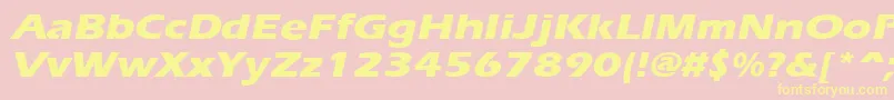 ErgoeextraboldexpandedItalic Font – Yellow Fonts on Pink Background