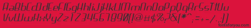 フォントArbekaLightitalic – 赤い背景に黒い文字