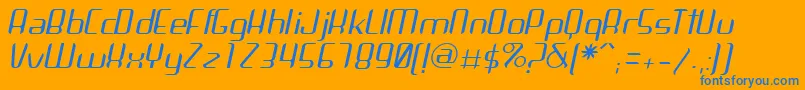 fuente ArbekaLightitalic – Fuentes Azules Sobre Fondo Naranja
