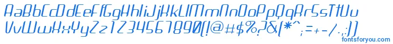 ArbekaLightitalic Font – Blue Fonts on White Background