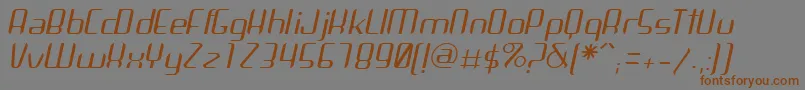 ArbekaLightitalic Font – Brown Fonts on Gray Background