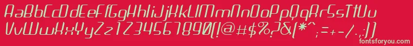 Шрифт ArbekaLightitalic – зелёные шрифты на красном фоне