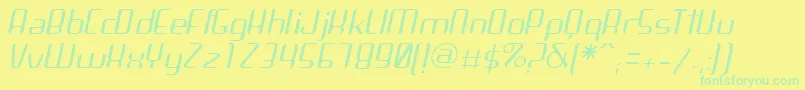 Шрифт ArbekaLightitalic – зелёные шрифты на жёлтом фоне