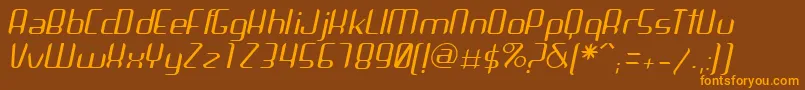 ArbekaLightitalic Font – Orange Fonts on Brown Background