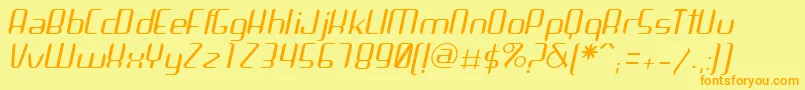 fuente ArbekaLightitalic – Fuentes Naranjas Sobre Fondo Amarillo