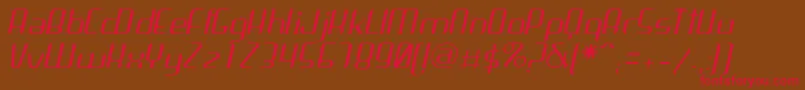 ArbekaLightitalic Font – Red Fonts on Brown Background