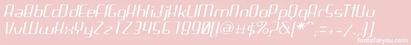 フォントArbekaLightitalic – ピンクの背景に白い文字