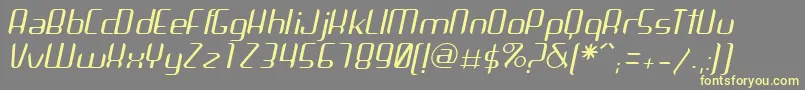 Шрифт ArbekaLightitalic – жёлтые шрифты на сером фоне