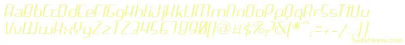 ArbekaLightitalic Font – Yellow Fonts on White Background