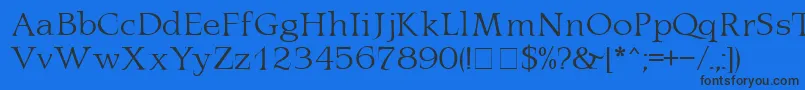 LatinaMn Font – Black Fonts on Blue Background