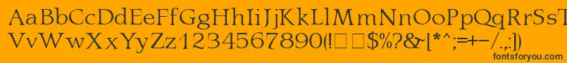 LatinaMn Font – Black Fonts on Orange Background