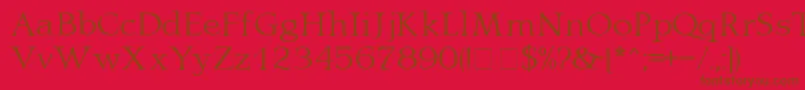 LatinaMn Font – Brown Fonts on Red Background