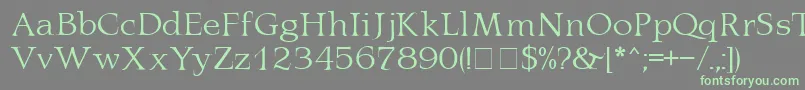 LatinaMn Font – Green Fonts on Gray Background