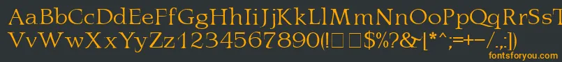 LatinaMn Font – Orange Fonts on Black Background