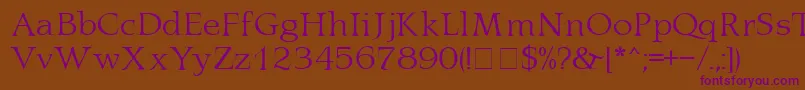 LatinaMn Font – Purple Fonts on Brown Background