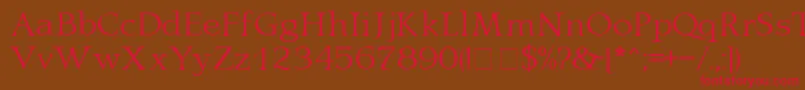 LatinaMn Font – Red Fonts on Brown Background