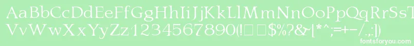 LatinaMn Font – White Fonts on Green Background