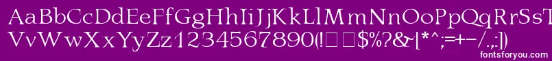 LatinaMn Font – White Fonts on Purple Background