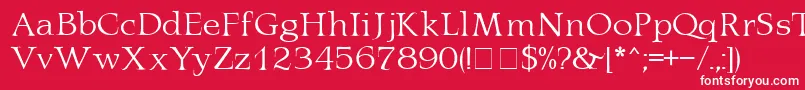 LatinaMn Font – White Fonts on Red Background