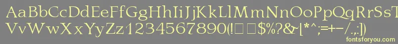 LatinaMn Font – Yellow Fonts on Gray Background