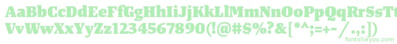 TangerserifmediumHeavy Font – Green Fonts on White Background