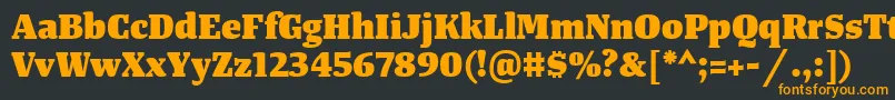 Шрифт TangerserifmediumHeavy – оранжевые шрифты на чёрном фоне