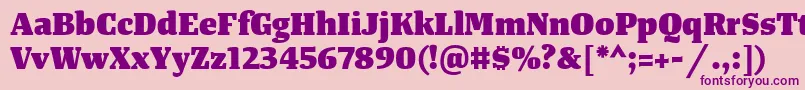 TangerserifmediumHeavy Font – Purple Fonts on Pink Background