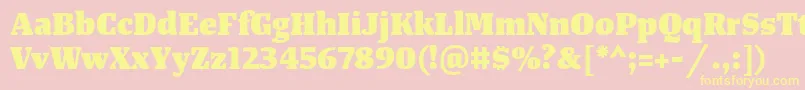 TangerserifmediumHeavy Font – Yellow Fonts on Pink Background