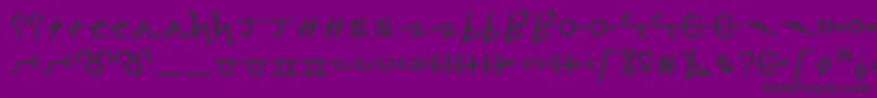 AncientThorass-Schriftart – Schwarze Schriften auf violettem Hintergrund