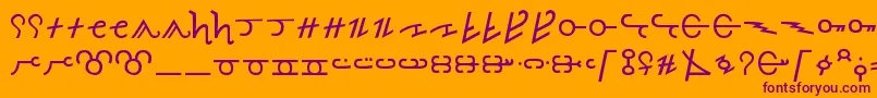 AncientThorass Font – Purple Fonts on Orange Background