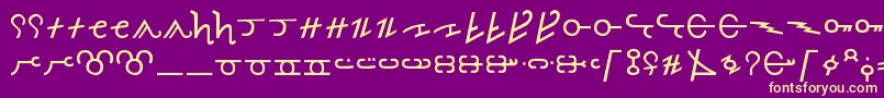 AncientThorass Font – Yellow Fonts on Purple Background