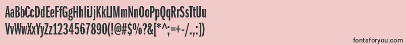 ItcfranklingothicstdDmxcp Font – Black Fonts on Pink Background