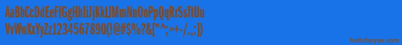 ItcfranklingothicstdDmxcp Font – Brown Fonts on Blue Background