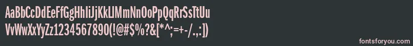 ItcfranklingothicstdDmxcp Font – Pink Fonts on Black Background