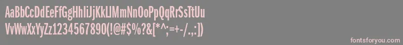 ItcfranklingothicstdDmxcp Font – Pink Fonts on Gray Background