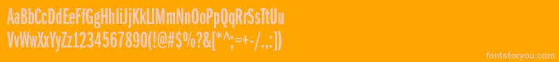 ItcfranklingothicstdDmxcp Font – Pink Fonts on Orange Background