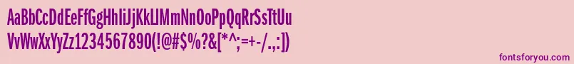 ItcfranklingothicstdDmxcp Font – Purple Fonts on Pink Background